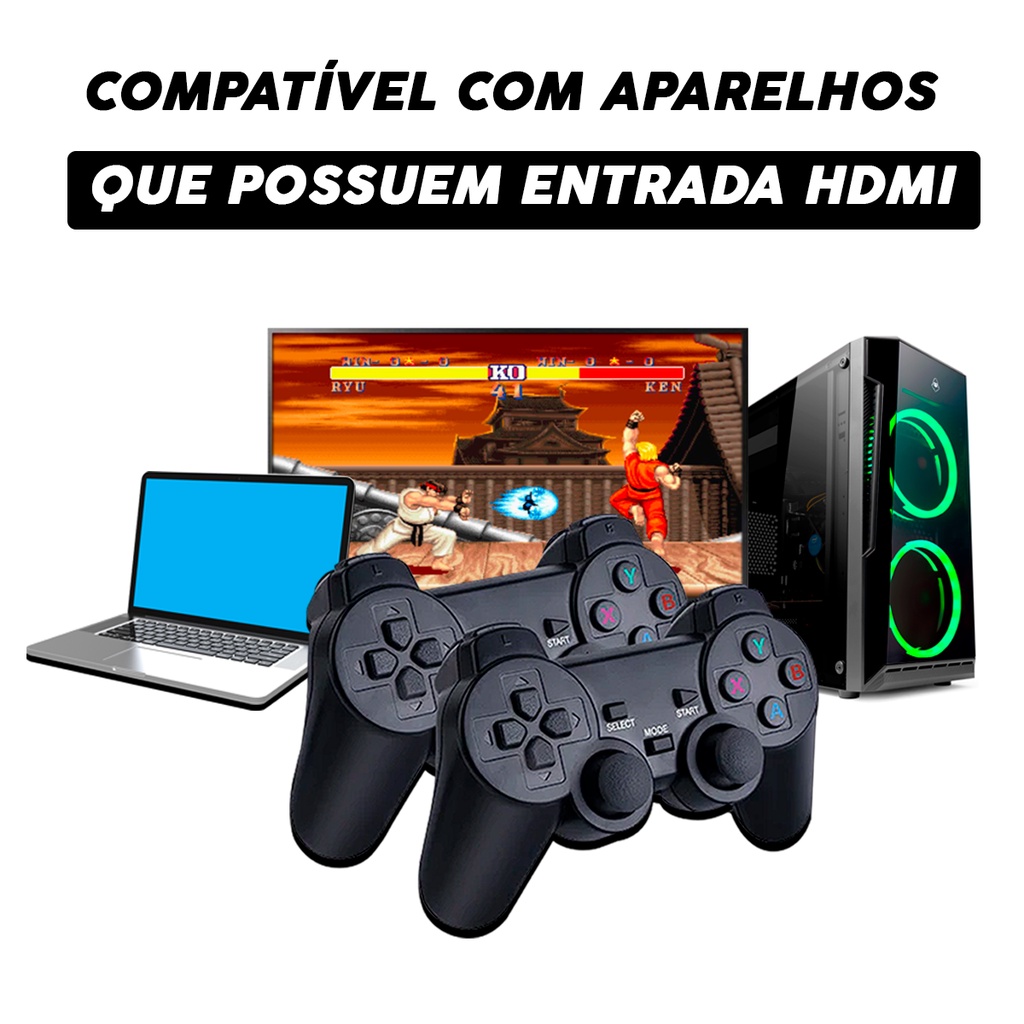 Pen Drive Game Stick Retro Kapbom 4K Ultra HD KAP-5W 2 Controles S/Fio  10.000 Jogos - SL Shop - A melhor loja de smartphones, games, acessórios e  assistência técnica