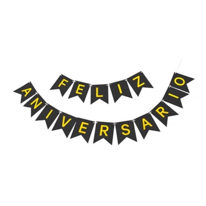 Banner Com Letras Feliz Aniversário Para Pendurar / Bandeiras Para Decoração De Festas