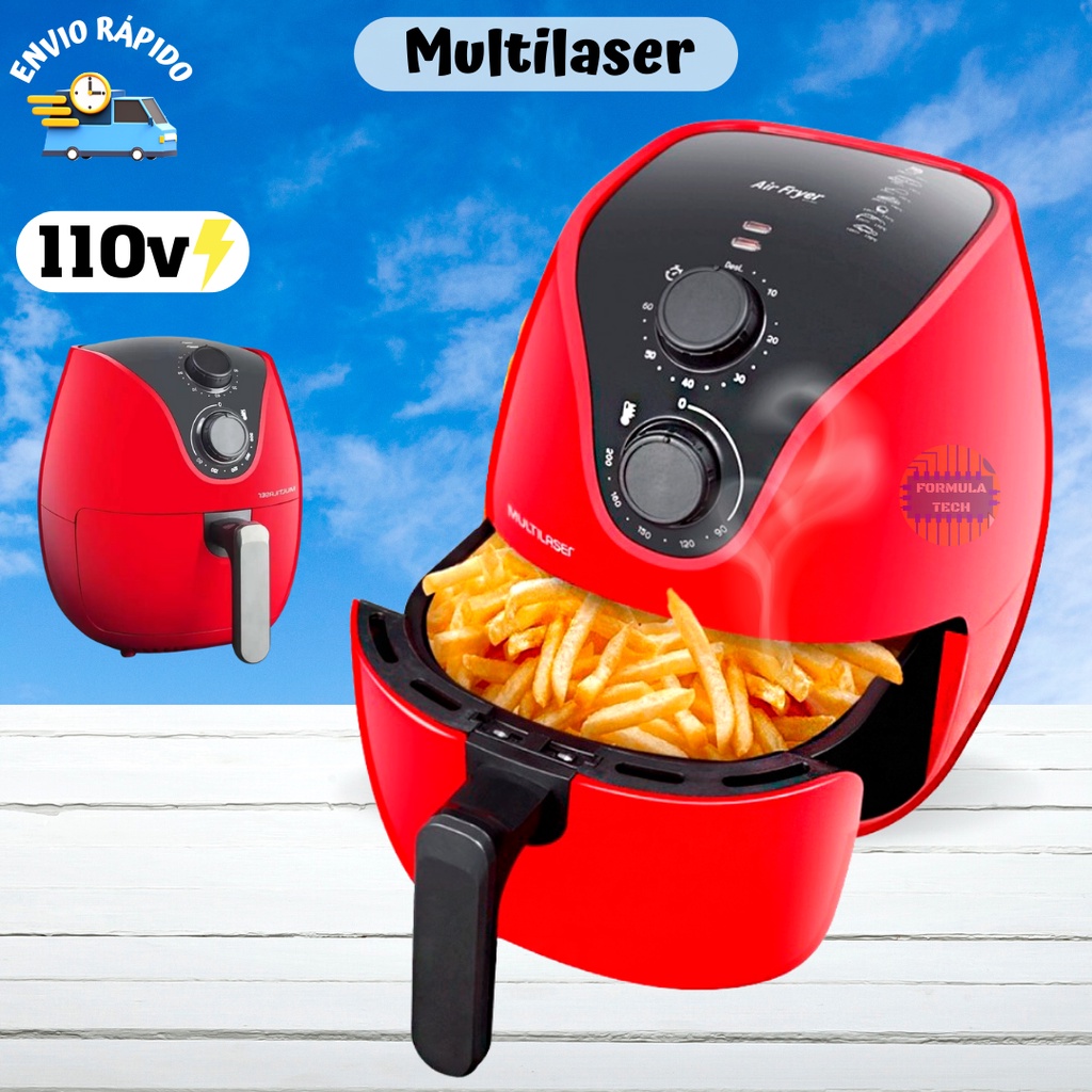 Fritadeira Air Fryer Britânia Brf11vi Inox Vermelha 4 4l - Outlet