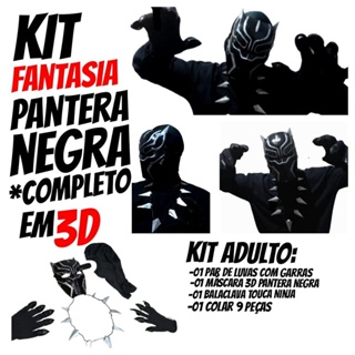 Comprar Fantasia Pantera Negra Completa + Máscara Cosplay Filme Traje Luxo  Profissional preço no Brasil loja online promoção Fantasias Cosplays  Profissionais - Produto item Ref:679972
