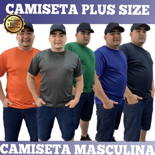 Camiseta Plus Size Dry Fit Masculina - Casual Treino Academia Esportes Exercícios Corrida