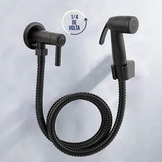 Ducha higiênica preto fosco chuveirinho bidê para banheiro em abs