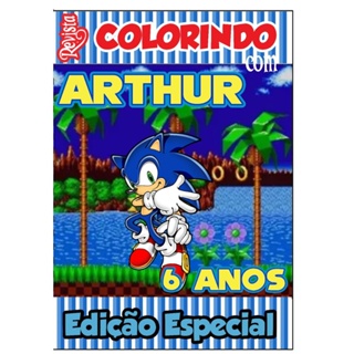 Colorindo SONIC beijando a AMY 