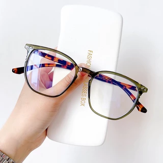 2025 Novo Retro Fashion Óptica Óculos Mulheres Homens Armação Preta Anti-Luz Azul Lente De Miopia Da Moda De