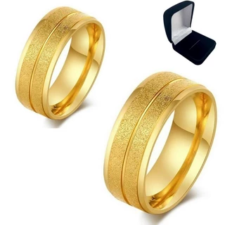Par De Alianças De Casamento Noivado Par 8mm Vip Gold Folhada Ouro 24k