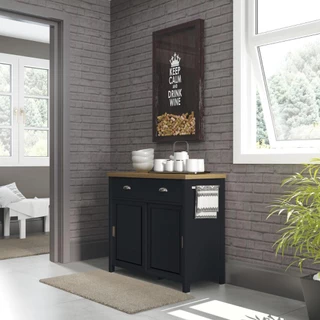 Aparador Buffet Ditália 2 Gavetas 2 Portas BA-145 Preto
