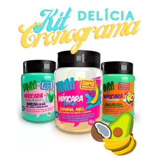 Cronograma Capilar Misturinhas Yamy Delícia Kit Completo 3x450g