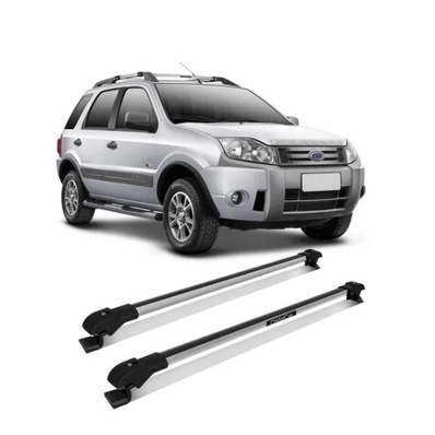 Travessa Rack Bagageiro Ecosport 2010 2011 2012 Slim Cristalcar Prata