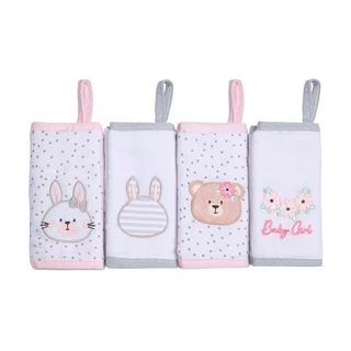Paninho de Boca Soft Papi Friends Forro em malha com Prendedor 38x38cm Kit Com 4 Unidades Bordado em Oferta na Shopee