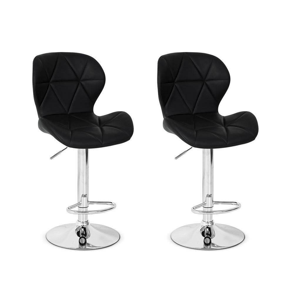 Conjunto 02 Banquetas Slim Material Ecológico Regulagem de Altura