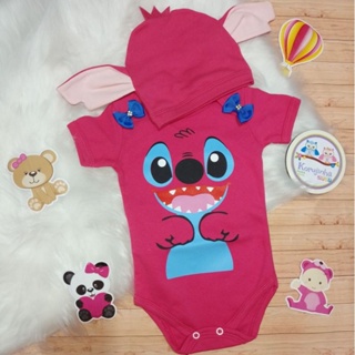 Body Temático Bebê Lilo Stitch / Lillo Stitch - Kit Mesversário com  Acessórios Opcionais