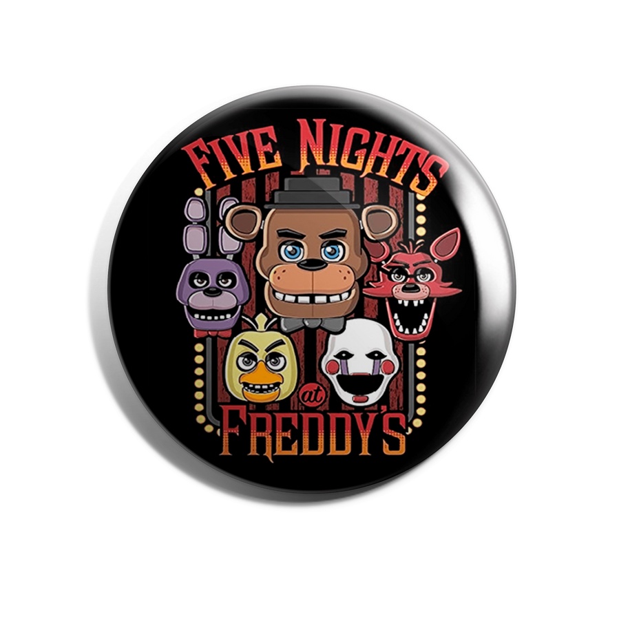 Bottom FIVE NIGHTS FREDDY'S Bottons 3,5 cm botom (broche alfinete) botton  de games. jogos, gamer
