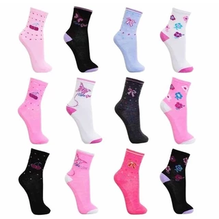 Kit 6, 12 OU 24 Pares de Meia Feminina Cano Alto