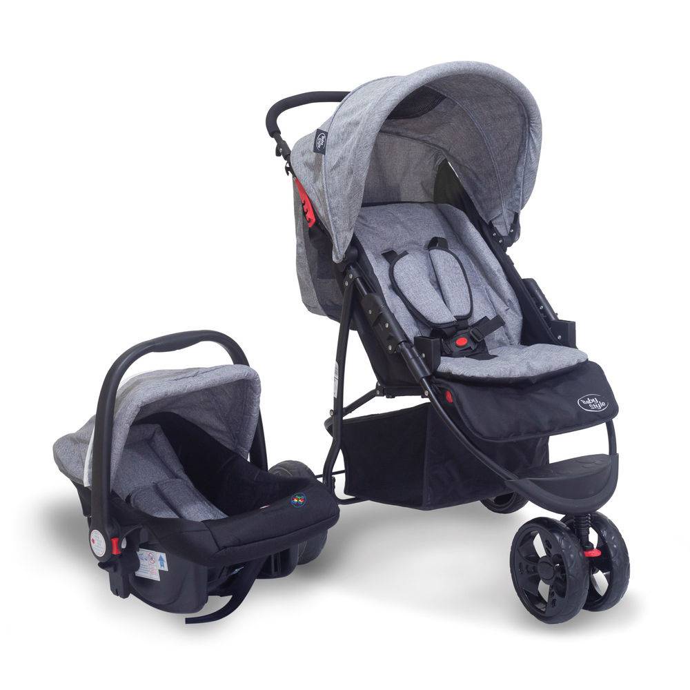 Carrinho Bebê Travel System Urban Cinza Baby Style