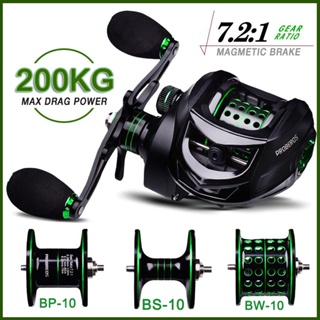 Novo Estilo Molinete De Arremesso 7.2 : 1 Carretel De Pesca De Alta Velocidade 200kg Reboque Máximo Roda De Alumínio