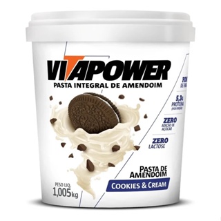 Pasta De Amendoim Integral Vitapower Cookies & cream Pote 450g