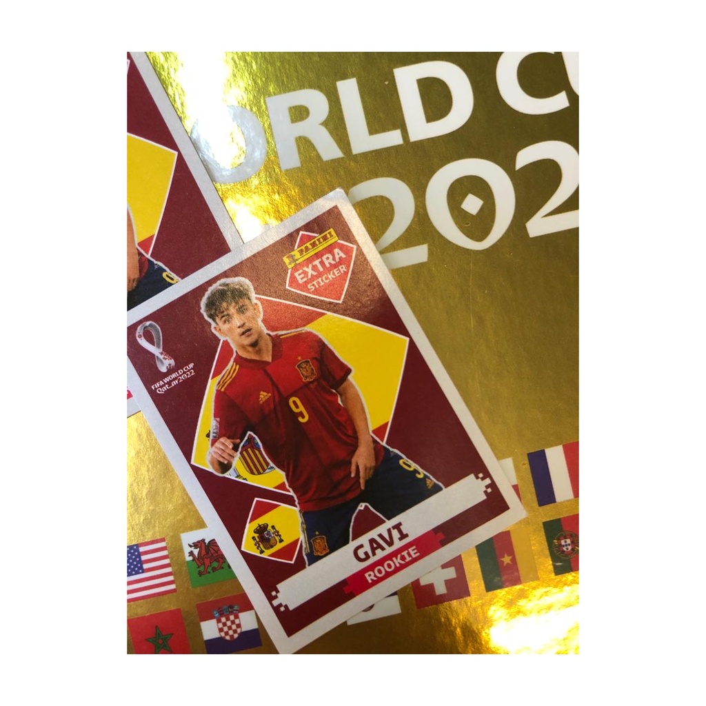 Copa 2022 - Figurinha Extra Rookie Gavi OURO em ótimo e