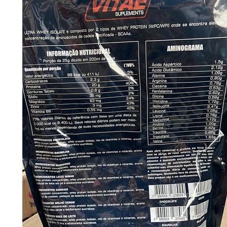 Ultra Whey Protein Isolate Vitae 1.8kg Refil