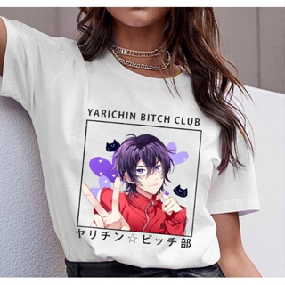 Camiseta Básica Unissex Algodão Yarichin Bitch Club Anime