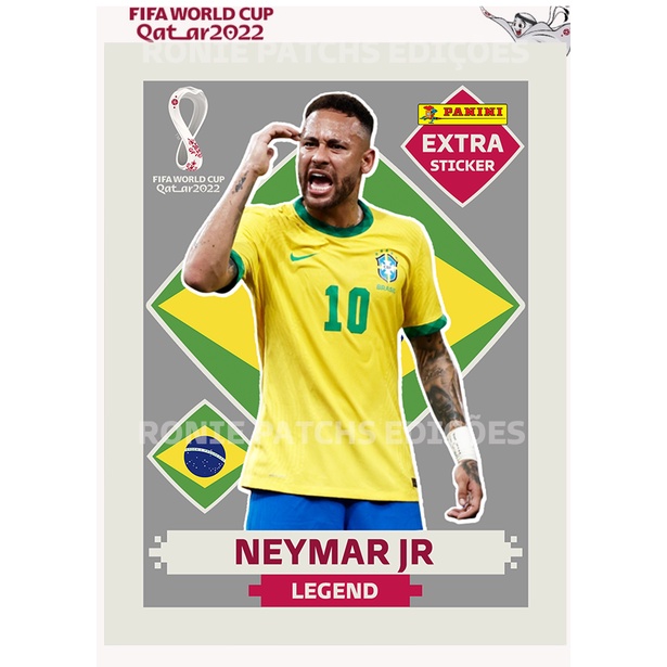 Figurinha Neymar Legend Rarissima Extra + Brinde - Copa 2022