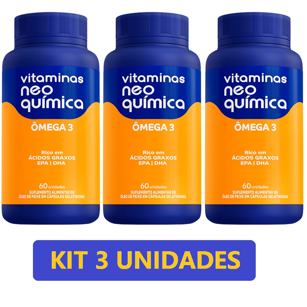 kit Omega 3 EPA/DHA Suplemento neoquimica 3 und 60 caps Shopee Brasil