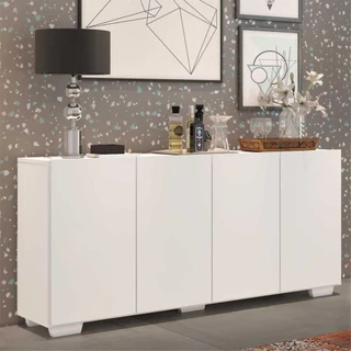 Aparador Buffet Multimóveis Veneza 4 Portas FG3557 Branco