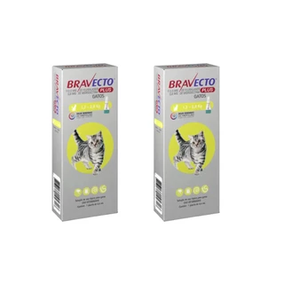 2 Bravecto Plus Gatos 1,2 A 2,8 Kg Transdermal Com Vermifugo em Oferta na Shopee