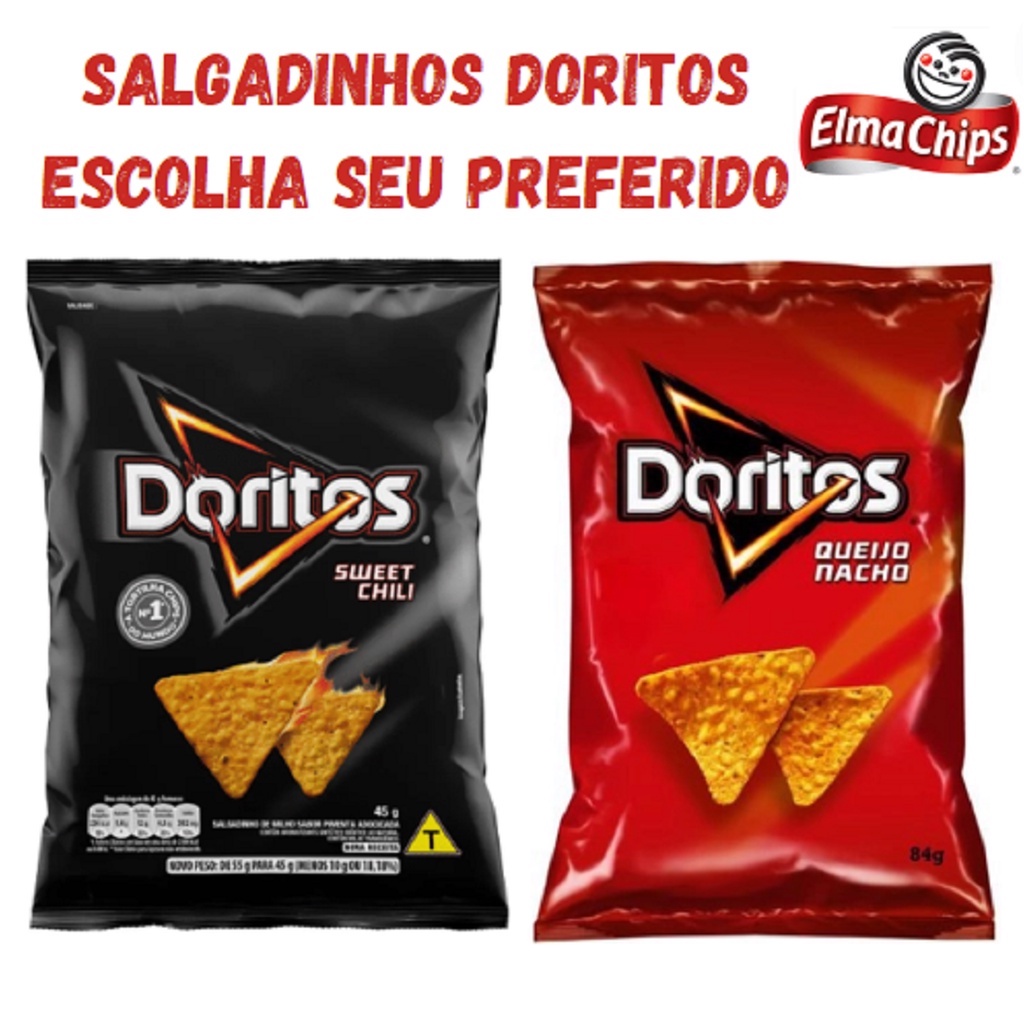 Salgadinho Doritos Queijo Nacho Sweet Chili Elma Chips Escolha Seu Sabor Preferido Shopee Brasil