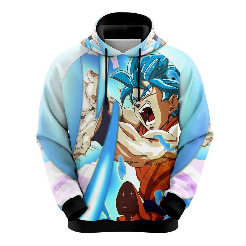 Blusa De Moletom Dragon Ball Goku Super Saiyajin Blue Anime