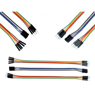 Kit 10 Jumpers 30cm Dupont Premmiun 30cm Macho Femea Macho Macho Femea Femea para Robotica Automacao Eletronica