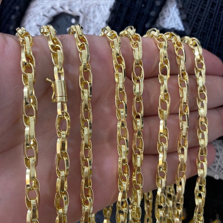 Corrente Elo Trançado 5mm - Moeda Antiga
