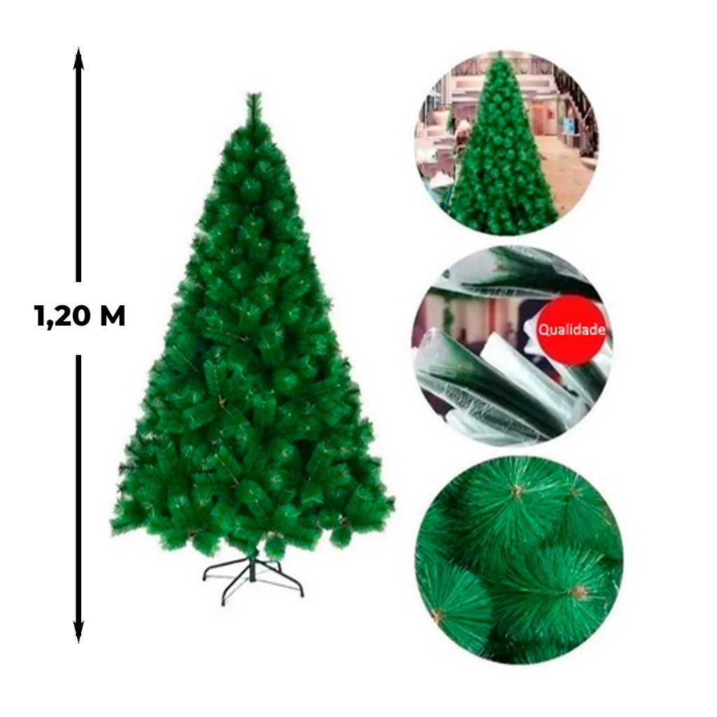 Árvore Pinheiro De Natal Enfeitada 50 Galhos Verde Com Neve 60cm A0030 -  Loja Real Mania