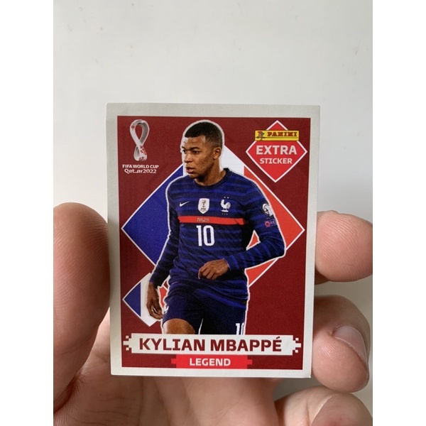 Figurinha Extra Sticker Bordô Mbappe Copa Do Mundo 2022