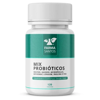 Mix de Probiótico 120 Cápsulas - Equilibra a Flora Intestinal