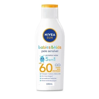 Protetor Solar Nívea Sun Kids Sensitive FPS60 100mL em Oferta na Shopee
