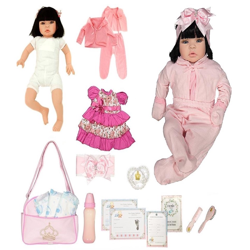 Boneca Bebê Reborn Real Princesa Morena : : Brinquedos e Jogos