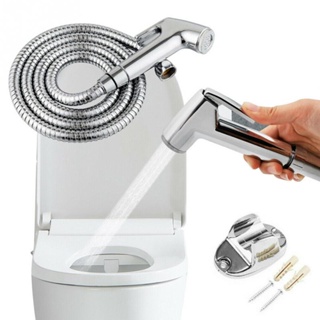 Ducha Higienica Gatilho + Mangueira + Suporte Para Banheiro Registro Aço Inox