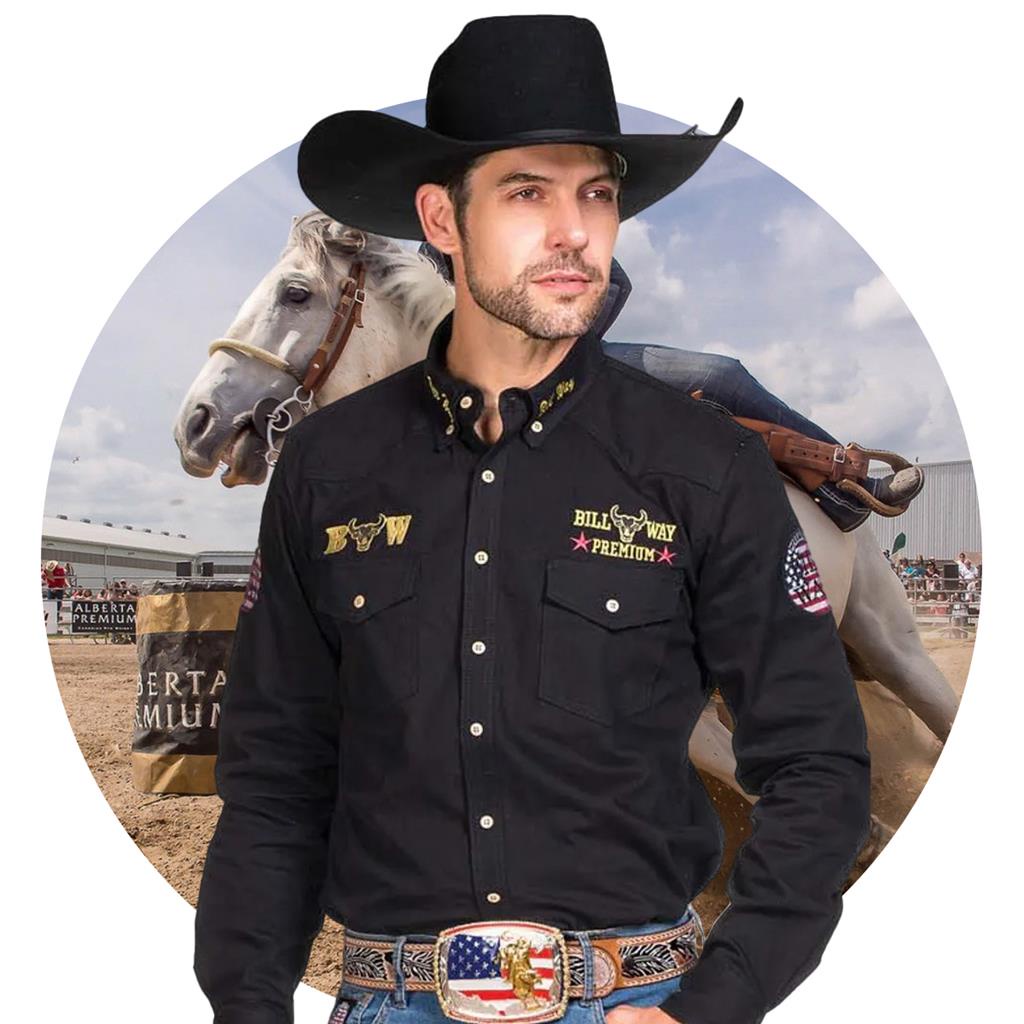 Camisao Country Masculina Comitiva Cavalgada Bill Way Top