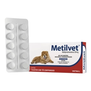 Anti-Inflamatório Metilvet 20mg 10 Comprimidos