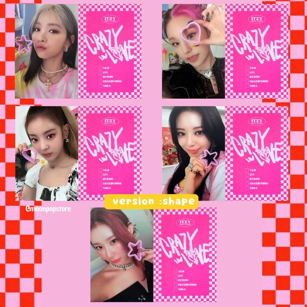 【SG Shopee チェリョン】ITZY crazy in love トレカ Photocard Kpop Itzy Crazy in Love - VALOR POR UNIDADE