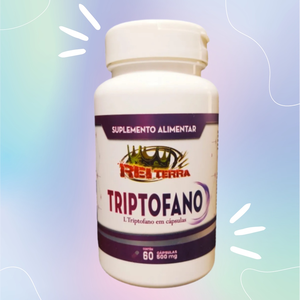 Triptofano Em Capsulas 60 Cápsulas 500mg Rei Terra Combate E Ajuda