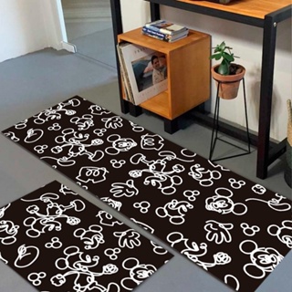Kit tapete + passadeira - Mickey mouse preto e branco