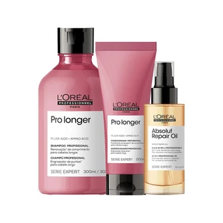 Kit L'Oréal Professionnel Serie Expert Pro Longer - Shampoo e Condicionador e Óleo em Oferta na Shopee