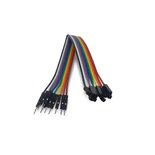 Jumpers Dupont 10 Unidades Macho Femea (MF) 10cm p/ Protoboard Esp8266 Arduino