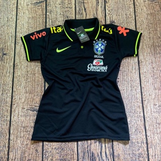 Camisa Polo Seleção Brasileira com patrocínios -Verde bandeira-nike