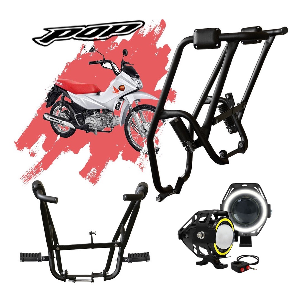 Protetor DE Carenagem E Motor Pop 110 Led BLACK FRIDAY