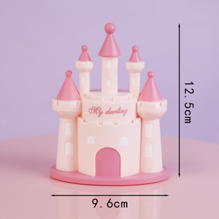Novo] Bolo De Princesa 3D Castelo Decoração De Bandeira Aniversário Infantil  Suprimentos De Festa De Amor Presente