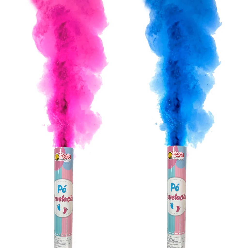 Lança Fumaça Colorida Chá Revelação AZUL ou ROSA | Shopee Brasil