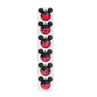 Bola De Natal Decoração Disney Mickey Minnie Enfeite 6cm 6pc