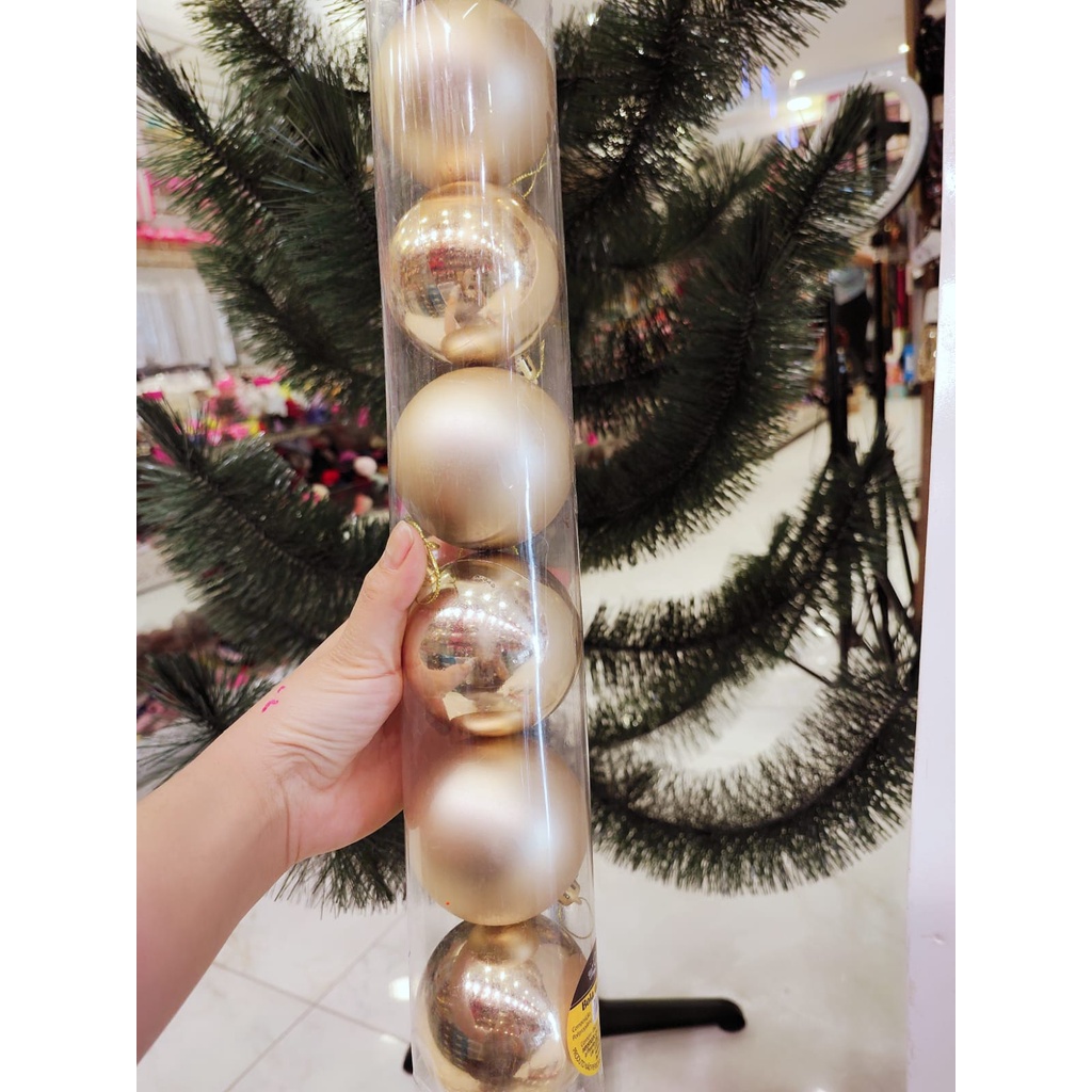 Bola Natal 7cm Enfeite Arvore Mista Liso Fosca Kit 06